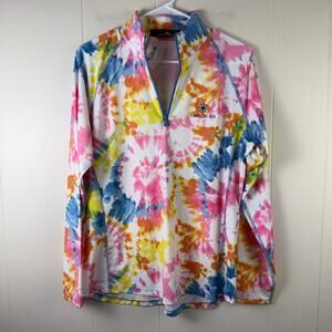 NWT RLX Ralph Lauren‎ Women's Stretch Quarter-Zip Jersey Pullover Sandy Lane XL